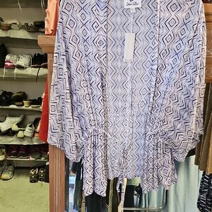 Others Follow Lavender Geo-Print Peasant Tunic